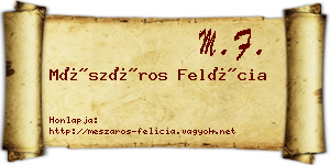 Mészáros Felícia névjegykártya