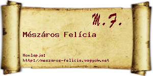 Mészáros Felícia névjegykártya