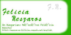 felicia meszaros business card